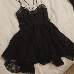 Free people - black lace slip